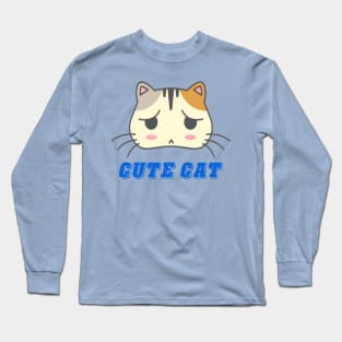 Cute cat face Long Sleeve T-Shirt